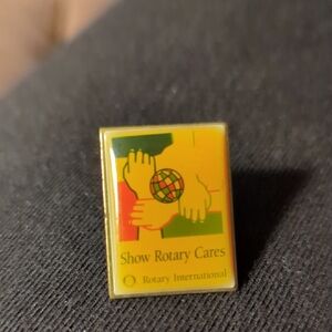 Vintage Rotary Cares Lapel Pin